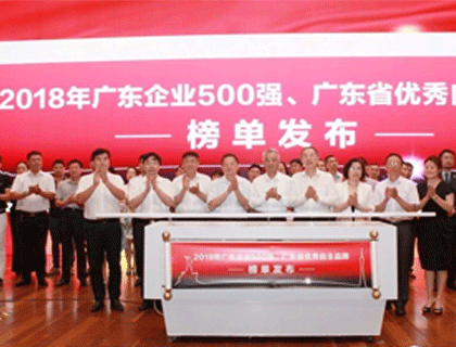 yd2333云顶电子游戏激光入选“2018广东企业500强”位列124名